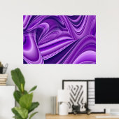 Lila Blume Regenbogen Träume Poster (Heimbüro)