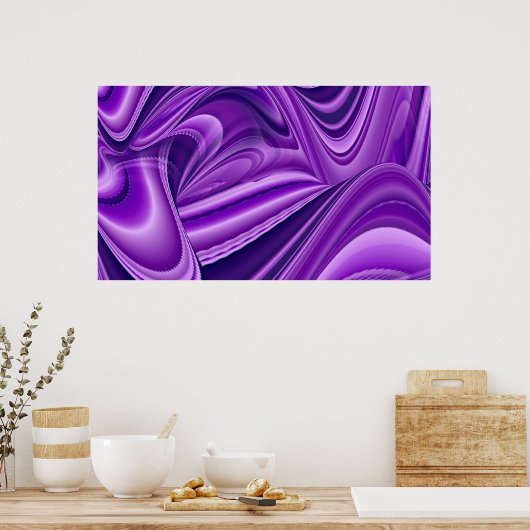 Lila Blume Regenbogen Träume Poster (Küche)