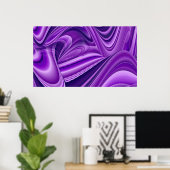 Lila Blume Regenbogen Träume Poster (Heimbüro)