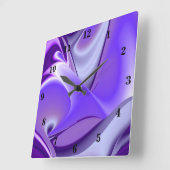 Lila Blume Regenbogen Träume Quadratische Wanduhr (Winkel)