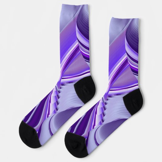 Lila Blume Regenbogen Träume Socken (Linkes Detail)