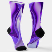 Lila Blume Regenbogen Träume Socken (Gewinkelt)