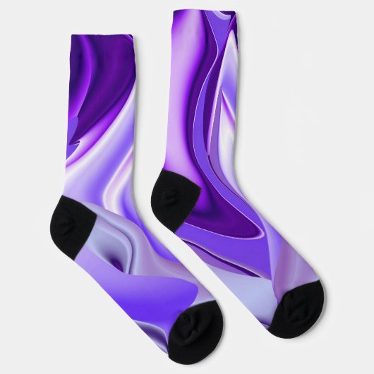 Lila Blume Regenbogen Träume Socken (Rechts)