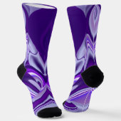 Lila Blume Regenbogen Träume Socken (Gewinkelt)