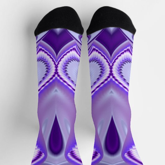 Lila Blume Regenbogen Träume Socken (Oben)