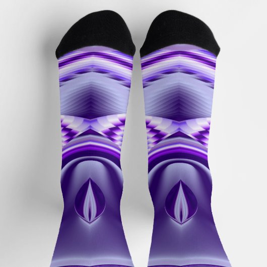 Lila Blume Regenbogen Träume Socken (Oben)