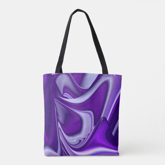 Lila Blume Regenbogen Träume Tasche (Rückseite)