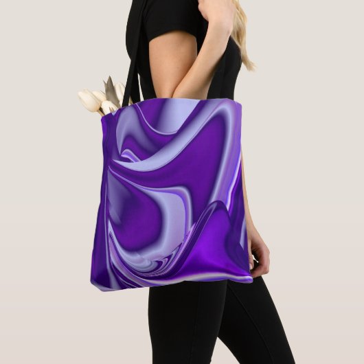 Lila Blume Regenbogen Träume Tasche (Von Nahem)