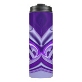 Lila Blume Regenbogen Träume Thermosbecher (Vorderseite)