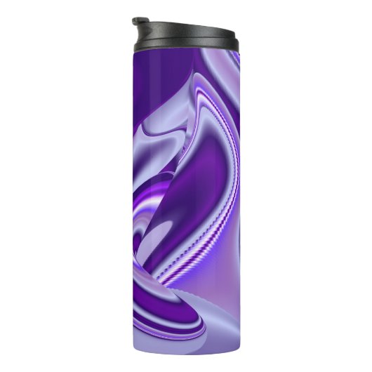 Lila Blume Regenbogen Träume Thermosbecher (Nach rechts gedreht)