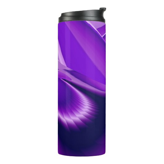 Lila Blume Regenbogen Träume Thermosbecher (Nach links gedreht)