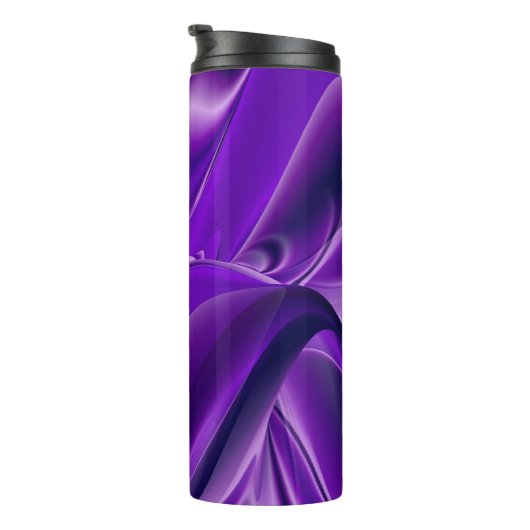 Lila Blume Regenbogen Träume Thermosbecher (Nach rechts gedreht)