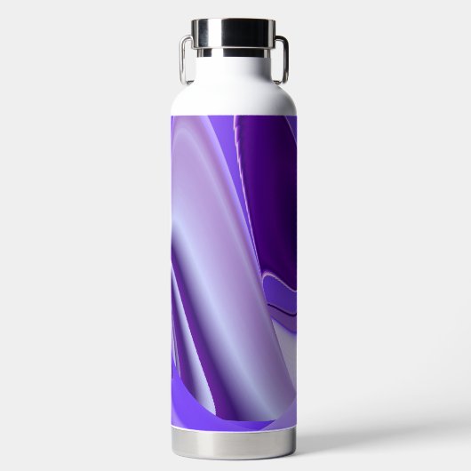 Lila Blume Regenbogen Träume Trinkflasche (Vorderseite)