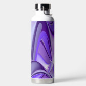 Lila Blume Regenbogen Träume Trinkflasche (links)