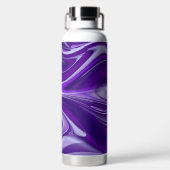 Lila Blume Regenbogen Träume Trinkflasche (Rückseite)