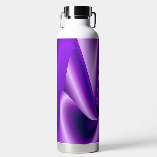 Lila Blume Regenbogen Träume Trinkflasche (Vorderseite)