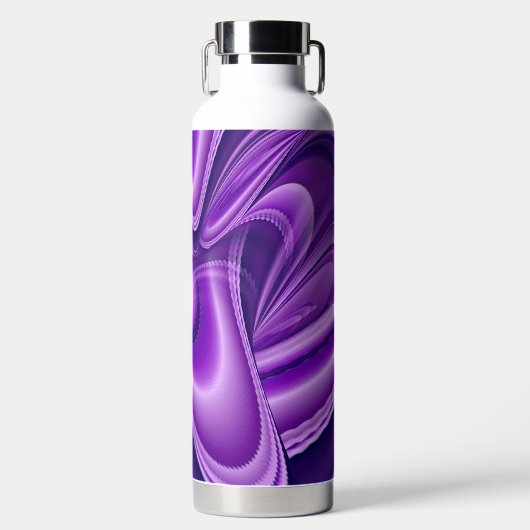 Lila Blume Regenbogen Träume Trinkflasche (Vorderseite)