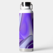 Lila Blume Regenbogen Träume Trinkflasche (Rückseite)
