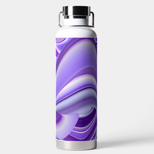 Lila Blume Regenbogen Träume Trinkflasche (Rückseite)