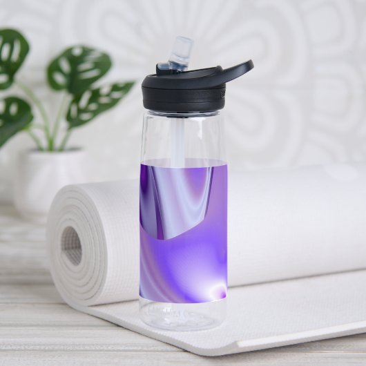 Lila Blume Regenbogen Träume Trinkflasche (Yoga)