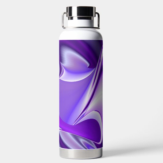 Lila Blume Regenbogen Träume Trinkflasche (Rückseite)