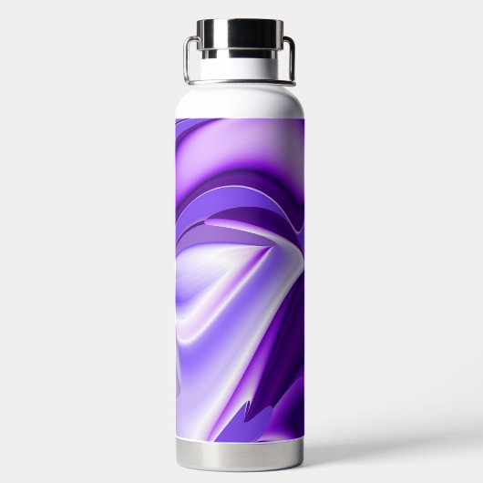 Lila Blume Regenbogen Träume Trinkflasche (Rückseite)