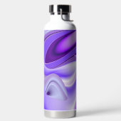 Lila Blume Regenbogen Träume Trinkflasche (links)