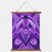 Lila Blume Regenbogen Träume Wandteppich Mit Holzrahmen (Vorderseite)