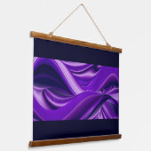 Lila Blume Regenbogen Träume Wandteppich Mit Holzrahmen (Gewinkelt)