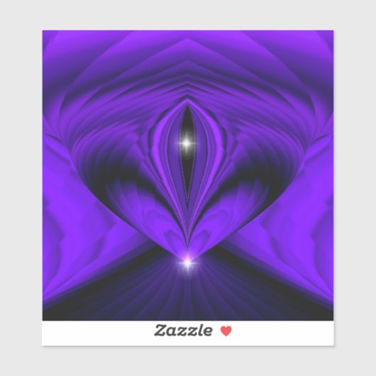 Lila Blume Regenbogenträume, zwei Sterne Aufkleber (Blatt)