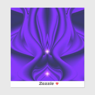 Lila Blume Regenbogenträume, zwei Sterne Aufkleber