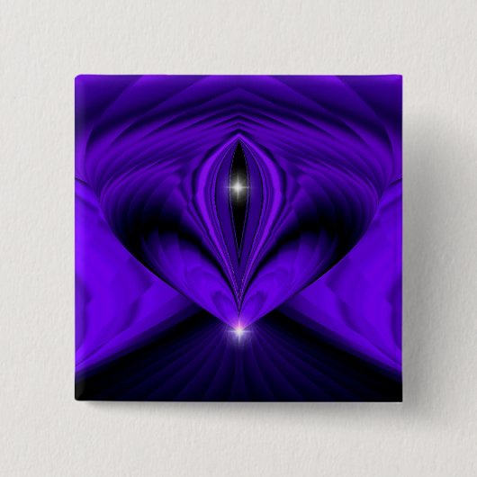 Lila Blume Regenbogenträume, zwei Sterne Button (Vorderseite)