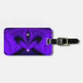 Lila Blume Regenbogenträume, Zwei Sterne Gepäckanhänger (Vorderseite horizontal)