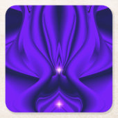 Lila Blume Regenbogenträume, zwei Sterne Rechteckiger Pappuntersetzer (Vorderseite)