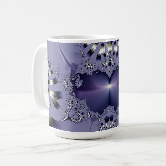 Lila Blume Reisebecher (Vorderseite Links)