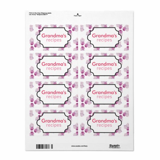 Lila Blume Rezept-Sammlung (Vorne)