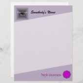 Lila Blume Ribbon von Kenneth Yoncich (Vorne/Hinten)