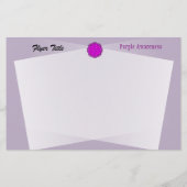 Lila Blume Ribbon von Kenneth Yoncich Flyer (Hinten)