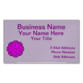 Lila Blume Ribbon von Kenneth Yoncich Magnetische Visitenkarte (Vorderseite)