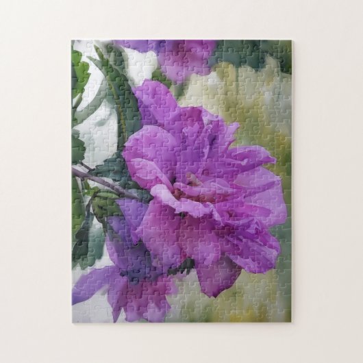 Lila Blume Rose Sharon Art Puzzle (Vertikal)