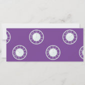 Lila Blume rund um die Uhr Dusche einladen Einladung (Rückseite)