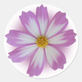 Lila Blume Runder Aufkleber (Vorderseite)