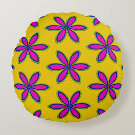 Lila Blume Rundes Kissen