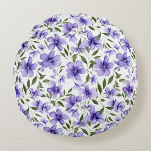 Lila Blume Rundes Kissen