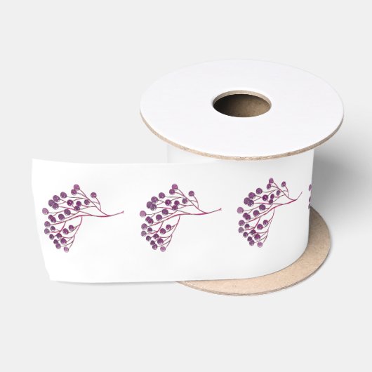Lila Blume Satinband (Spule)