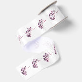 Lila Blume Satinband (Rückseite)