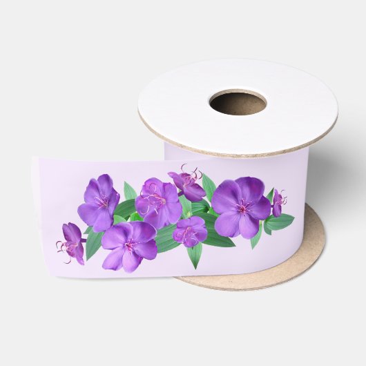 Lila Blume Satinband (Spule)