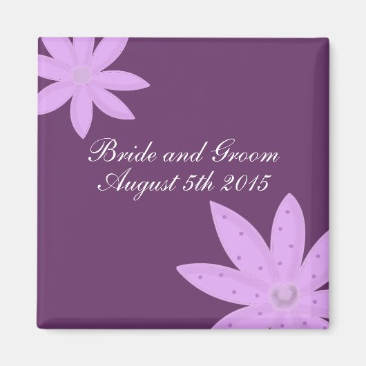 Lila Blume Save the Date Magnet (Vorne)