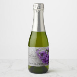Lila Blume Schaumweinetikett