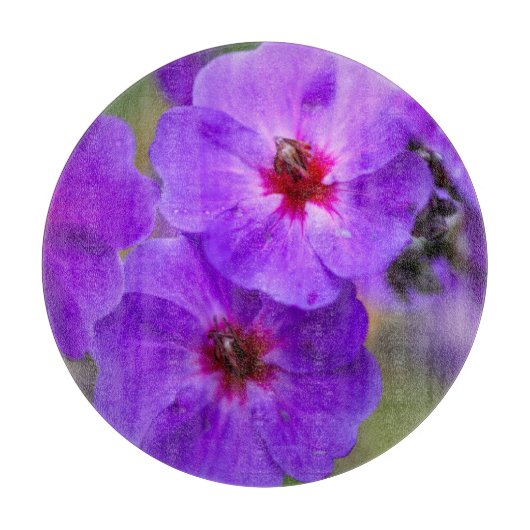 Lila Blume Schneidebrett (Vorderseite)